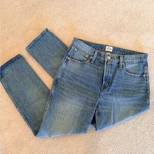 J. Crew 9” Vintage Straight Denim Jeans Medium Wash Fitted in Hip & Thigh 29